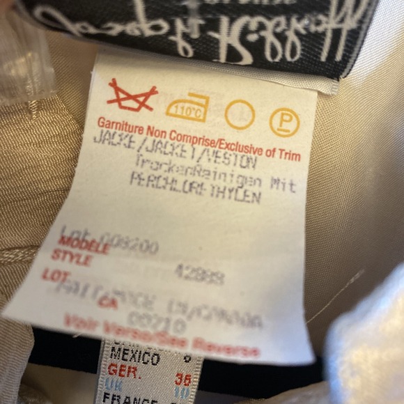 Joseph Ribkoff Womens 8 Trends Beaded Tan Blazer Jacket Old Money Derby Regal - Picture 12 of 14